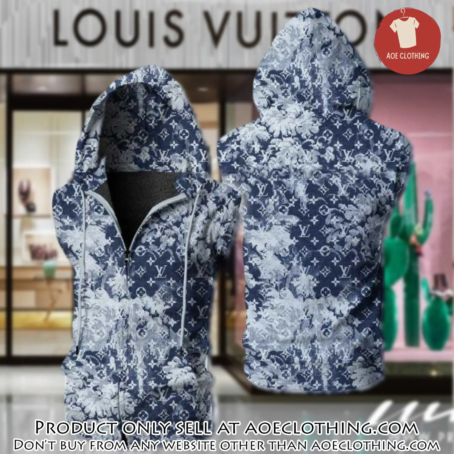 Louis vuitton watercolor unisex sleeveless zip up hoodie luxury for men women szh017 aoe1951283